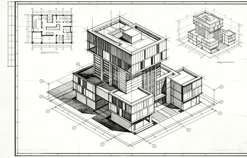 高清大图下载【趣麦麦图】建筑设计草图现代建筑透视图
