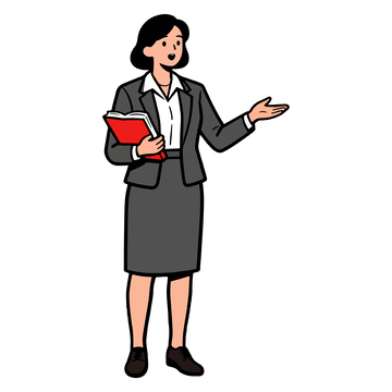 卡通女性演讲矢量素材