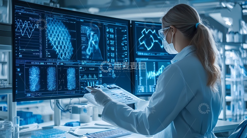 高清大图下载【趣麦麦图】科技医疗数据分析实验室