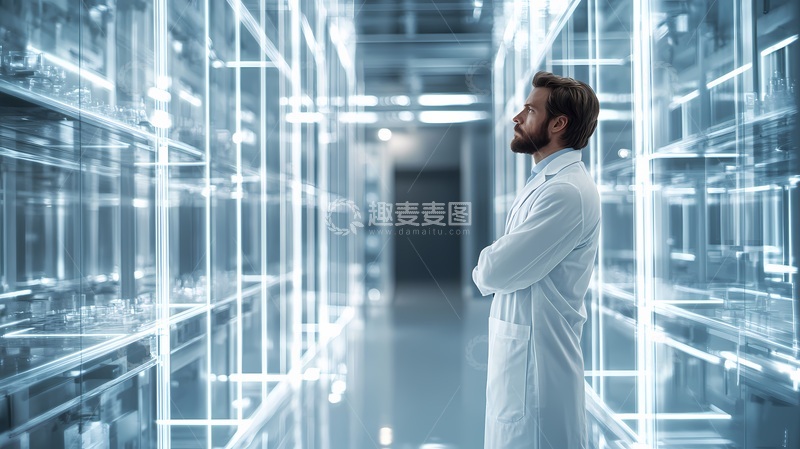 高清大图下载【趣麦麦图】未来科技实验室科研人员工作场景