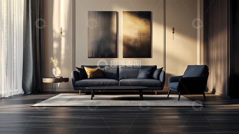 高清大图下载【趣麦麦图】现代风格客厅装饰设计广告