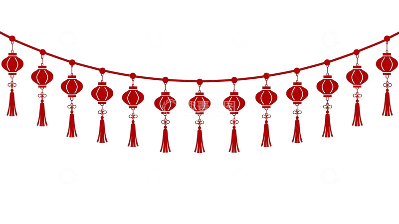 高清大图下载【趣麦麦图】灯笼流苏串缀的华丽盛宴