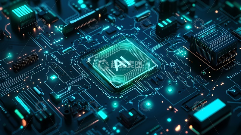 高清大图下载【趣麦麦图】未来科技芯片设计图