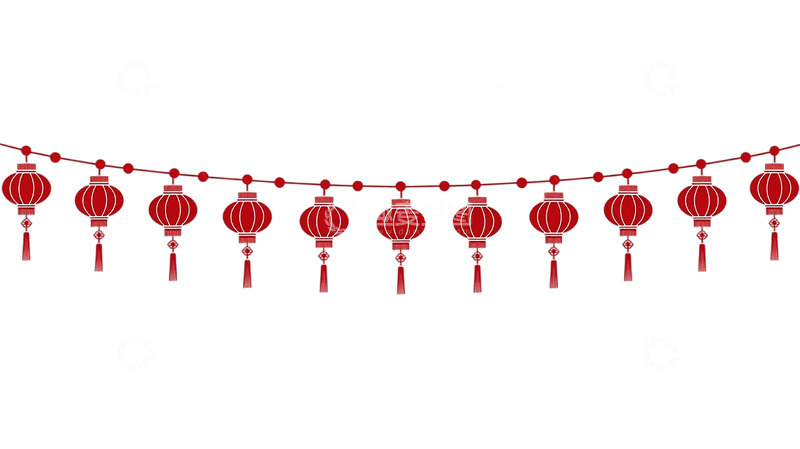 高清大图下载【趣麦麦图】灯笼流苏装点的梦幻节日