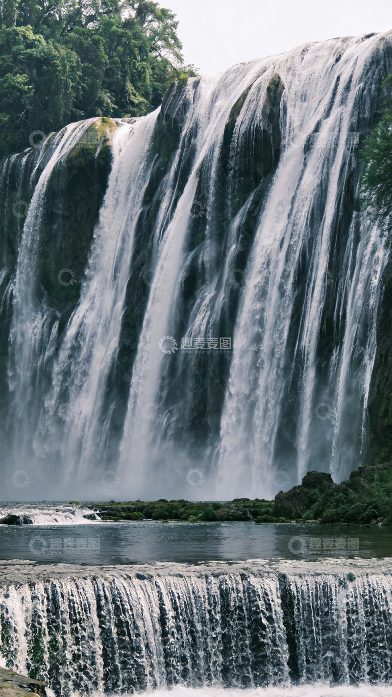 高清大图下载【趣麦麦图】壮美瀑布自然景观摄影图片