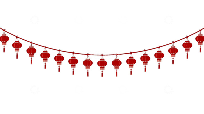 高清大图下载【趣麦麦图】红色灯笼的华丽飘扬