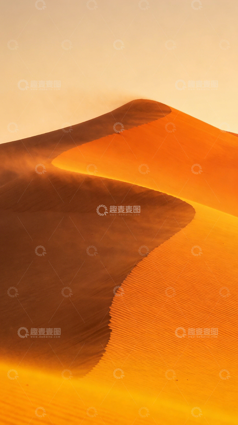 高清大图下载【趣麦麦图】沙漠黄昏光影壮丽景色