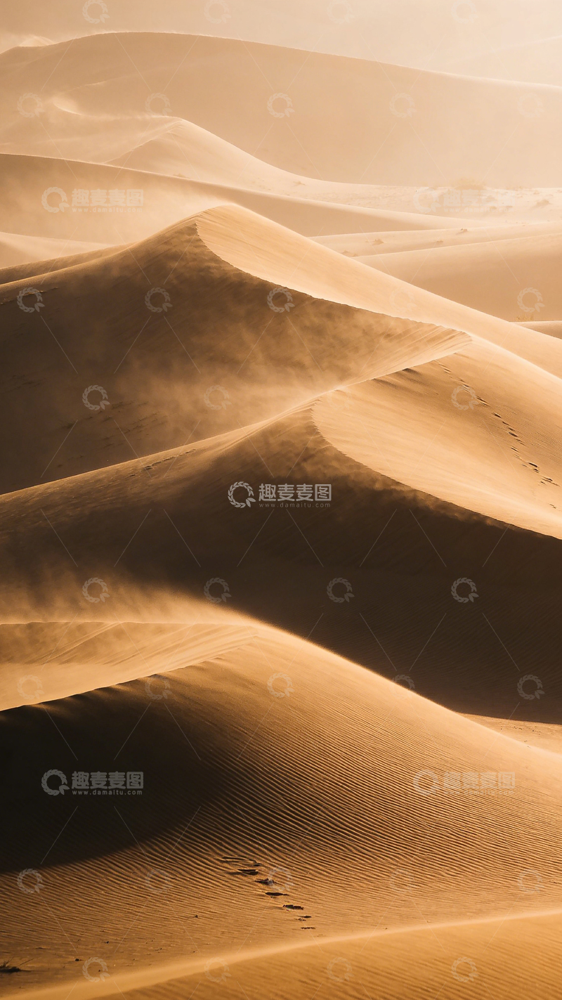 高清大图下载【趣麦麦图】沙漠光影起伏沙丘风景摄影图片