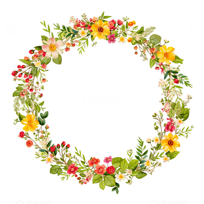 高清大图下载【趣麦麦图】花环编织的春日梦境