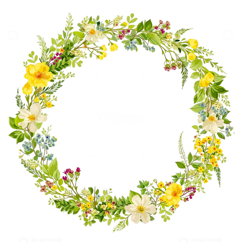 高清大图下载【趣麦麦图】梦幻花环缤纷绽放