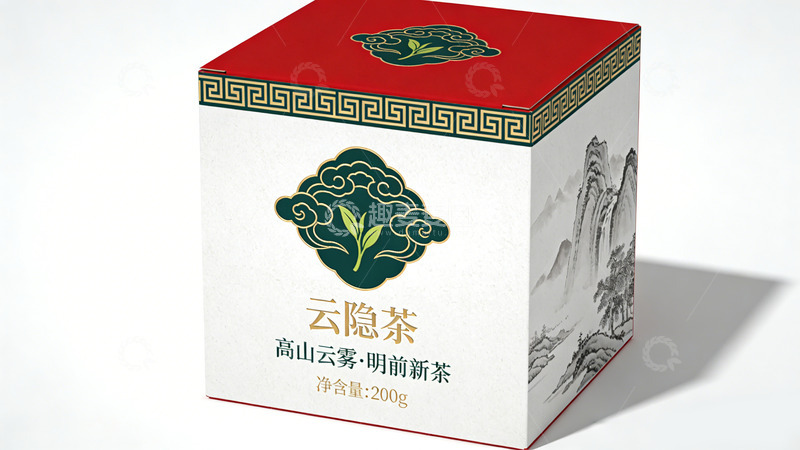 高清大图下载【趣麦麦图】云隐茶包装设计素材