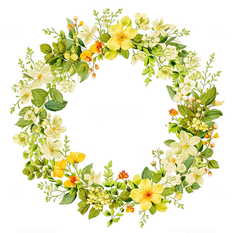 高清大图下载【趣麦麦图】春日花环绽放奇幻梦境