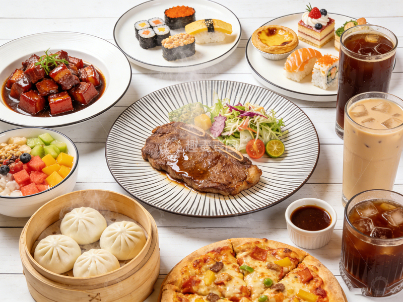 高清大图下载【趣麦麦图】丰盛自助餐美食写真