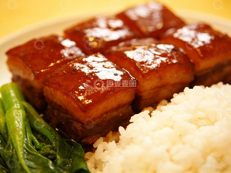 高清大图下载【趣麦麦图】中式红烧肉饭美食摄影