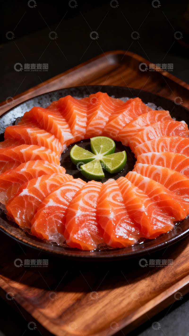 高清大图下载【趣麦麦图】三文鱼刺身拼盘2