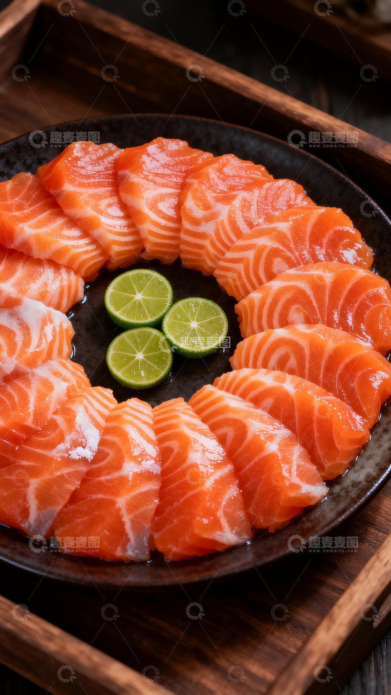 高清大图下载【趣麦麦图】三文鱼刺身拼盘4