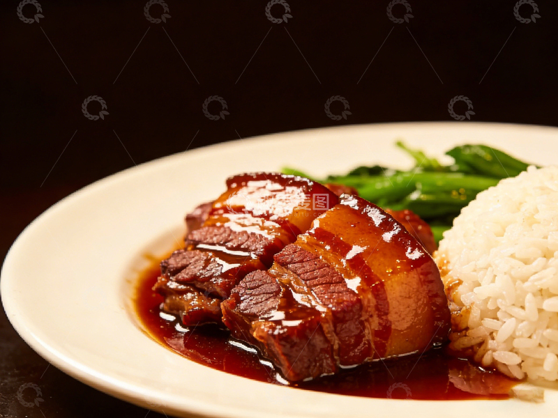 高清大图下载【趣麦麦图】红烧猪肉盖饭美食摄影