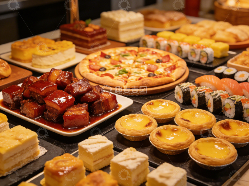 高清大图下载【趣麦麦图】自助餐美食大餐展示