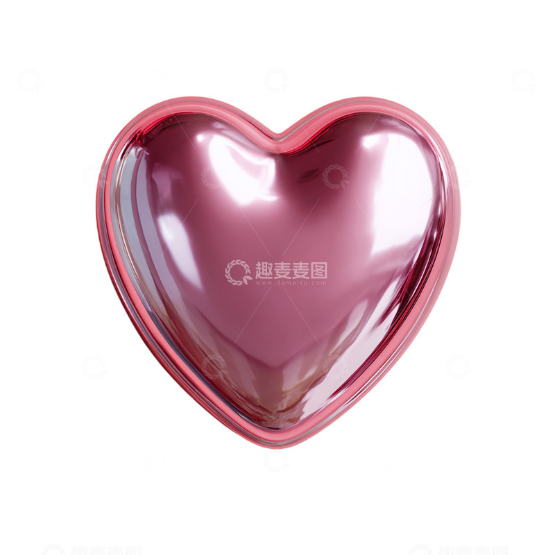 高清大图下载【趣麦麦图】流光溢彩的心形宝石