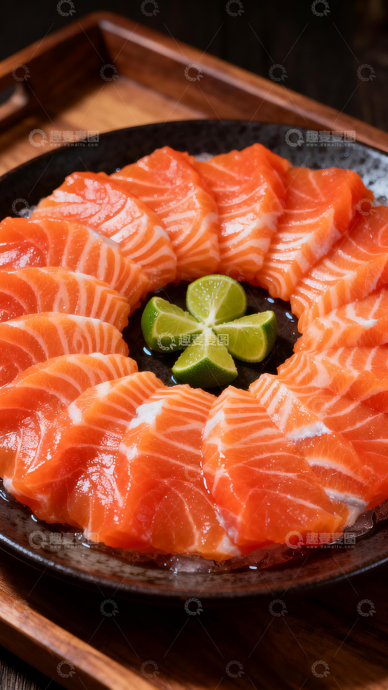 高清大图下载【趣麦麦图】三文鱼刺身拼盘1