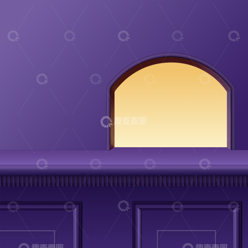 源文件下载【趣麦麦图】紫色拱形淘宝产品展示背景