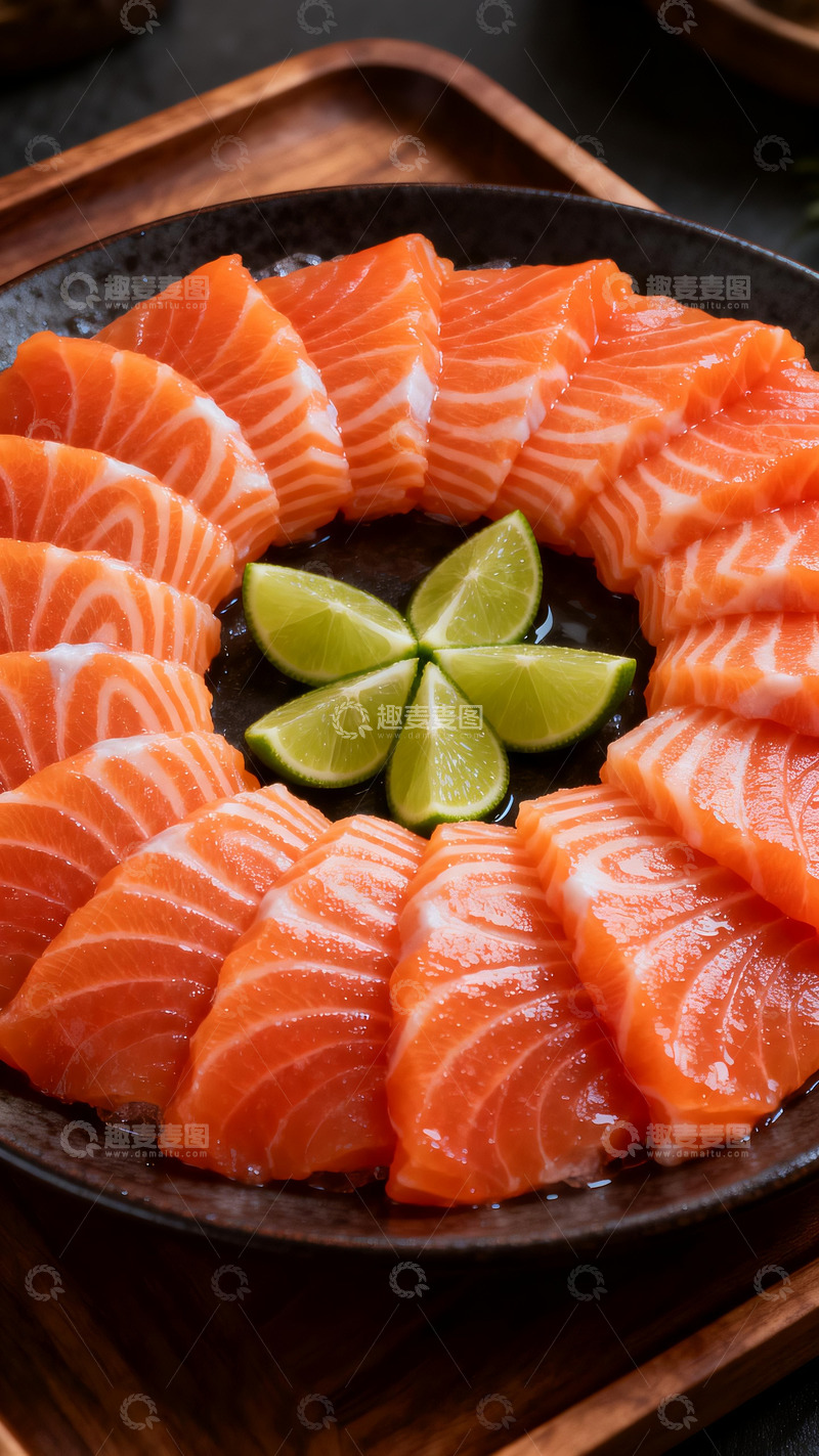 高清大图下载【趣麦麦图】三文鱼刺身拼盘3