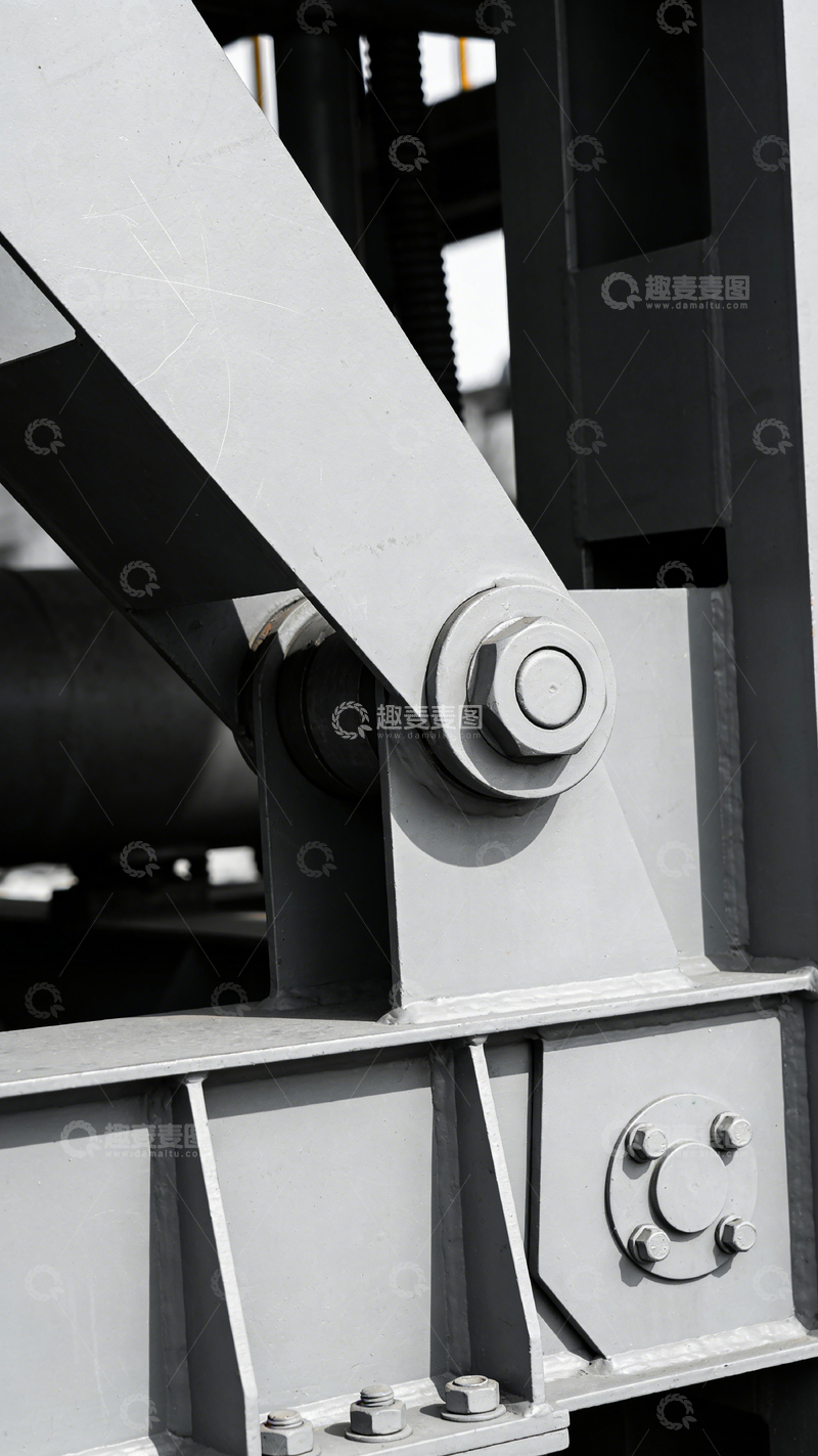 高清大图下载【趣麦麦图】工业风金属结构连接部件特写