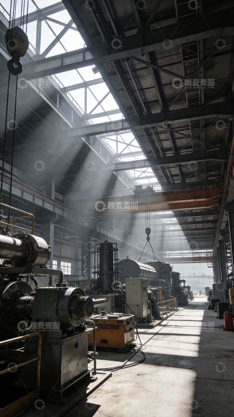 高清大图下载【趣麦麦图】工业厂房光线效果摄影