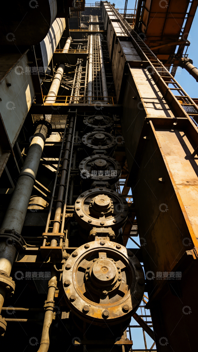 高清大图下载【趣麦麦图】工业风机械齿轮结构建筑摄影