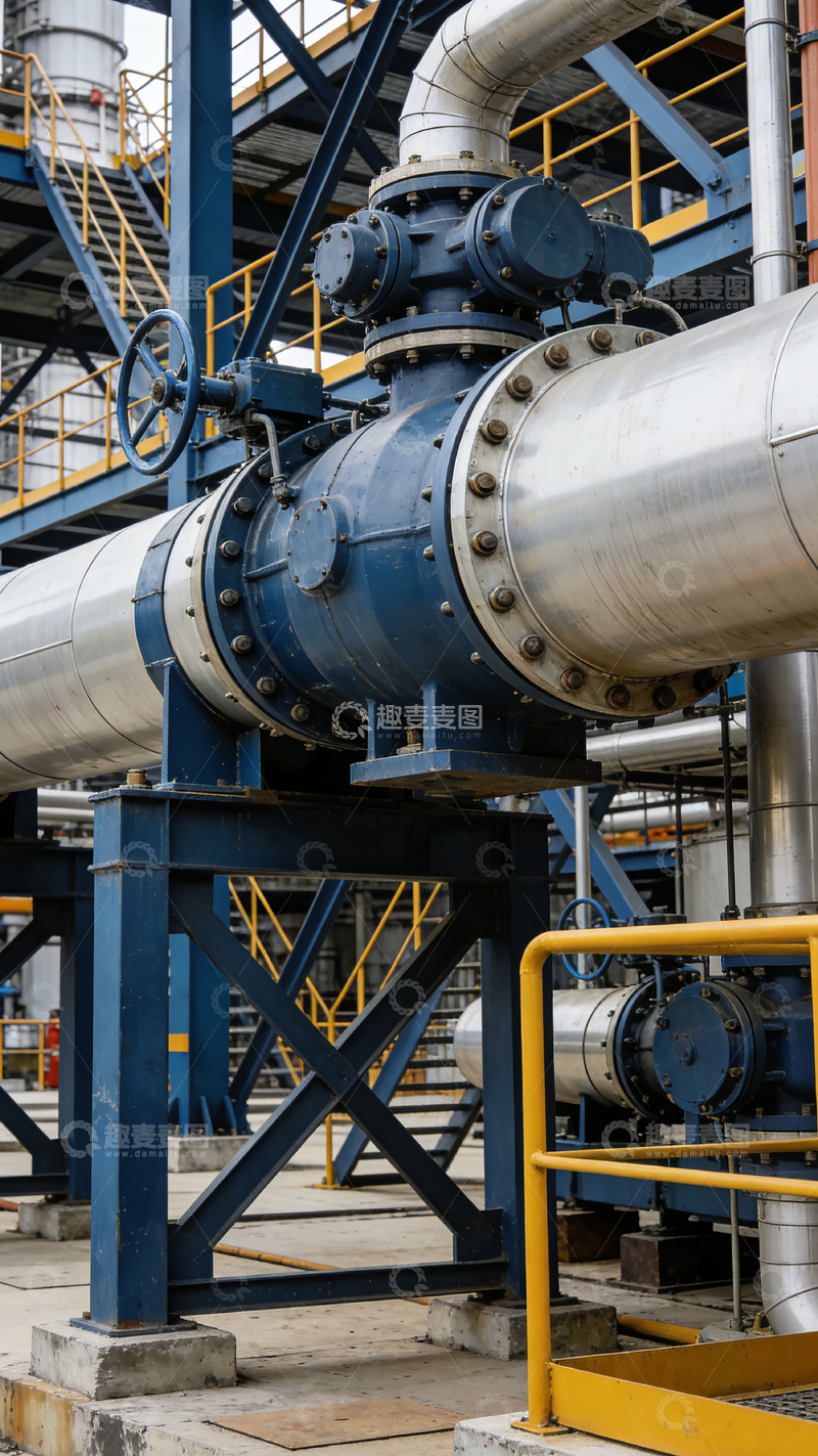 高清大图下载【趣麦麦图】工业区管道设备构造图