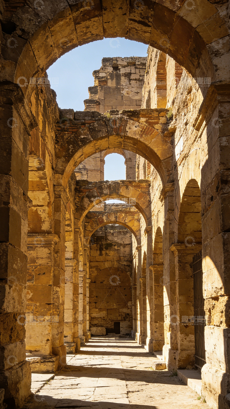 高清大图下载【趣麦麦图】古罗马遗迹拱门