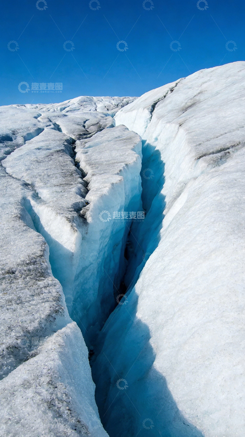 高清大图下载【趣麦麦图】冰川裂缝冰雪景观