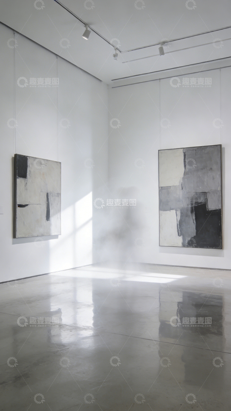 高清大图下载【趣麦麦图】极简主义艺术画廊空间