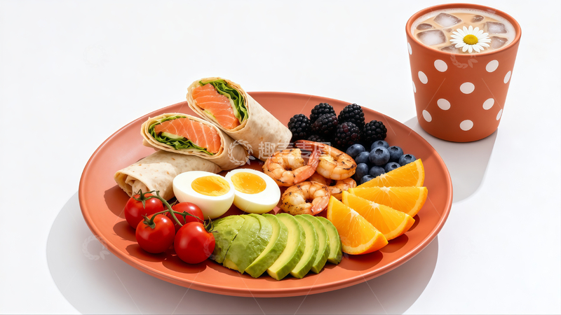 高清大图下载【趣麦麦图】健康早餐美食拼盘