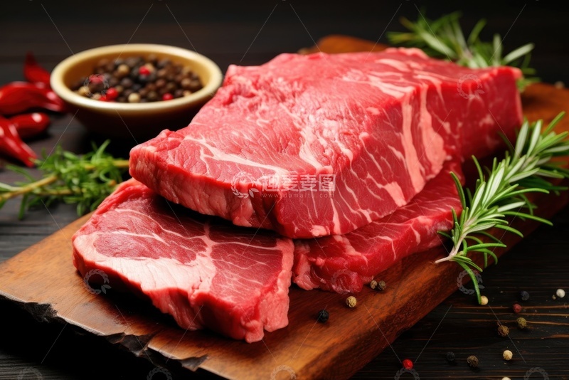 高清大图下载【趣麦麦图】-新鲜的两块厚牛肉