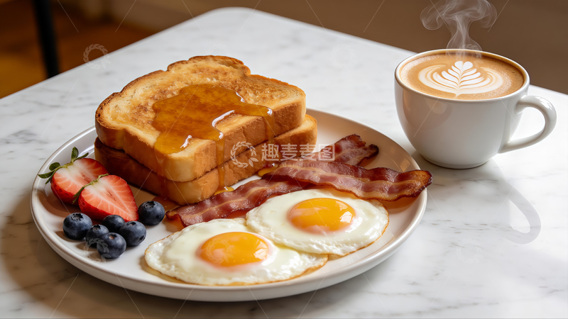 高清大图下载【趣麦麦图】西式早餐美食摄影图片