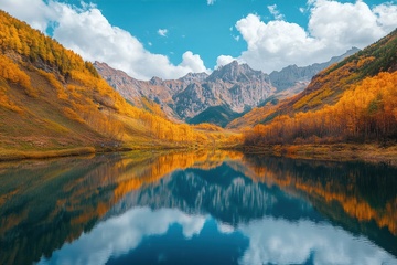 峡谷里的宽河流