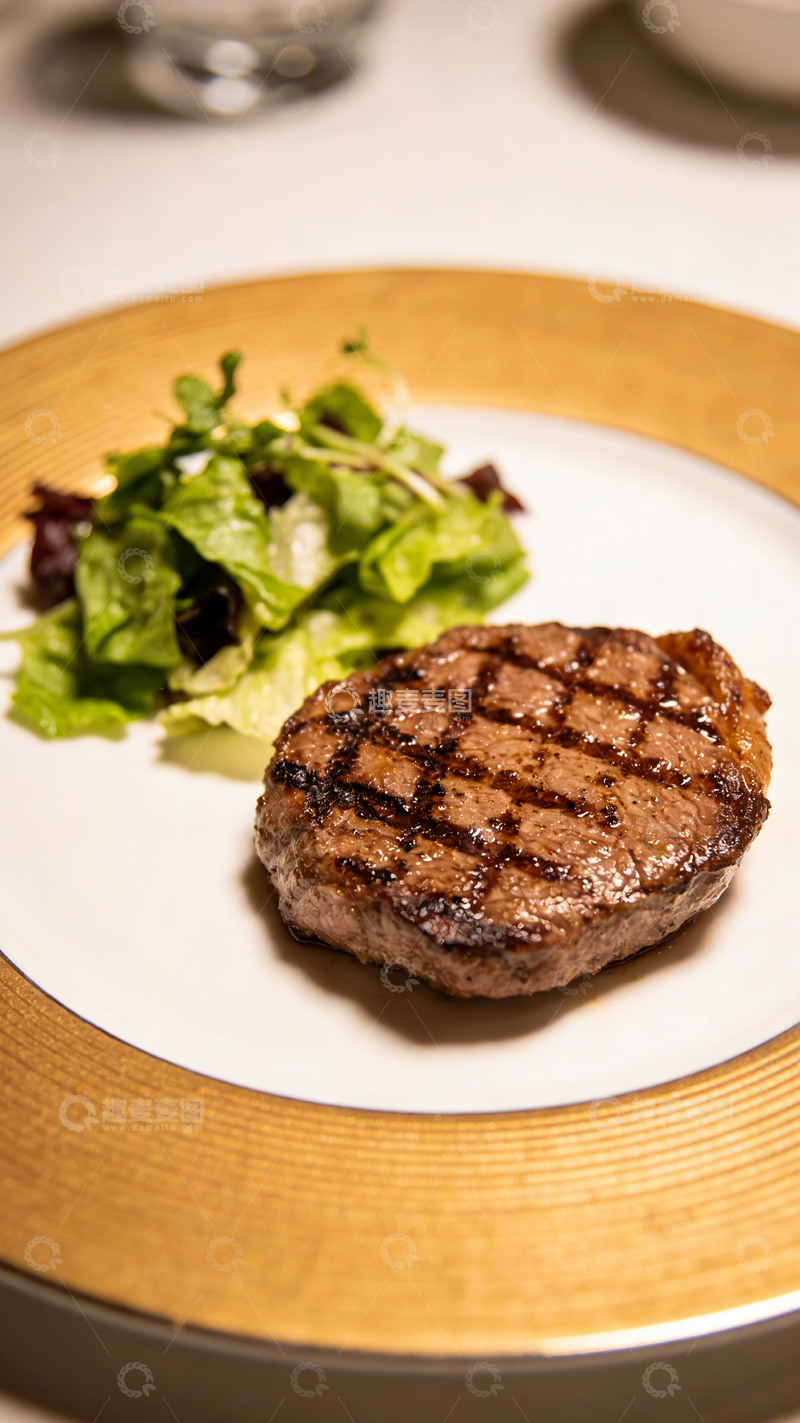 高清大图下载【趣麦麦图】西餐牛排沙拉美食摄影