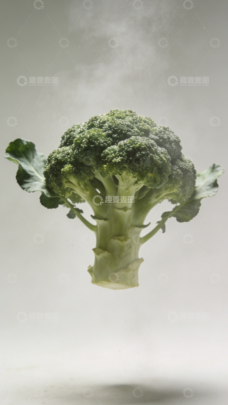高清大图下载【趣麦麦图】悬浮西兰花创意摄影