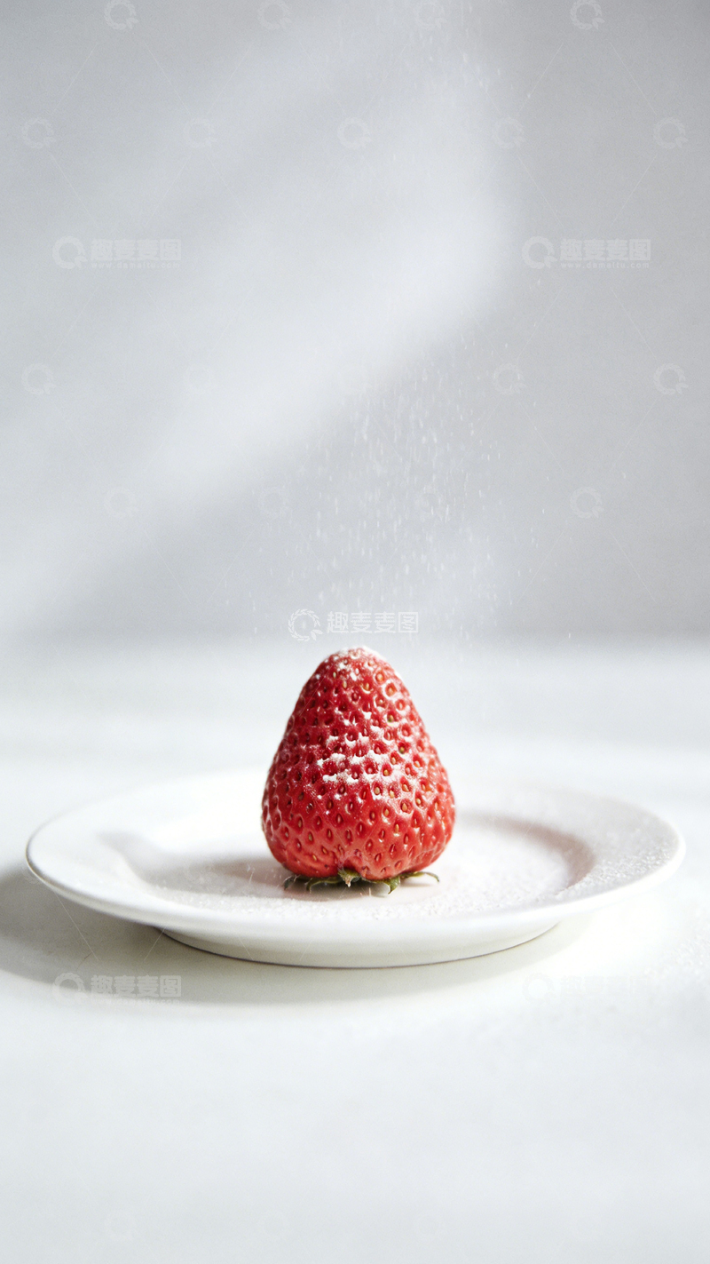 高清大图下载【趣麦麦图】简约草莓糖粉美食
