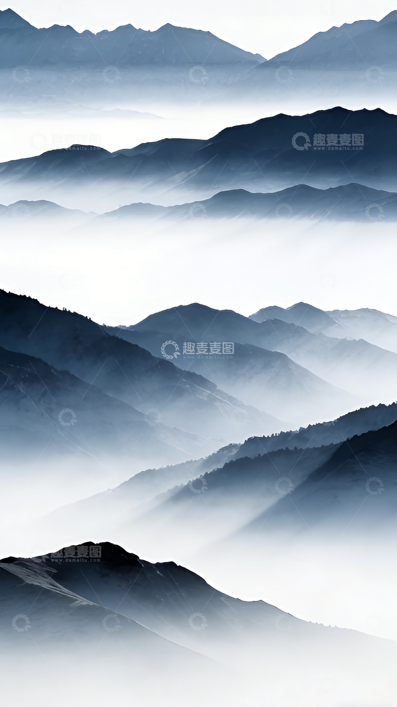 高清大图下载【趣麦麦图】水墨山水意境图摄影