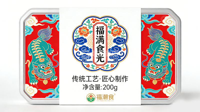 高清大图下载【趣麦麦图】福满食光传统食品包装设计