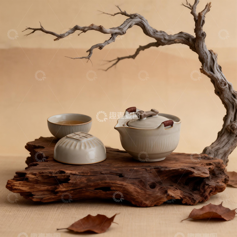 高清大图下载【趣麦麦图】东方侘寂风静物场景2