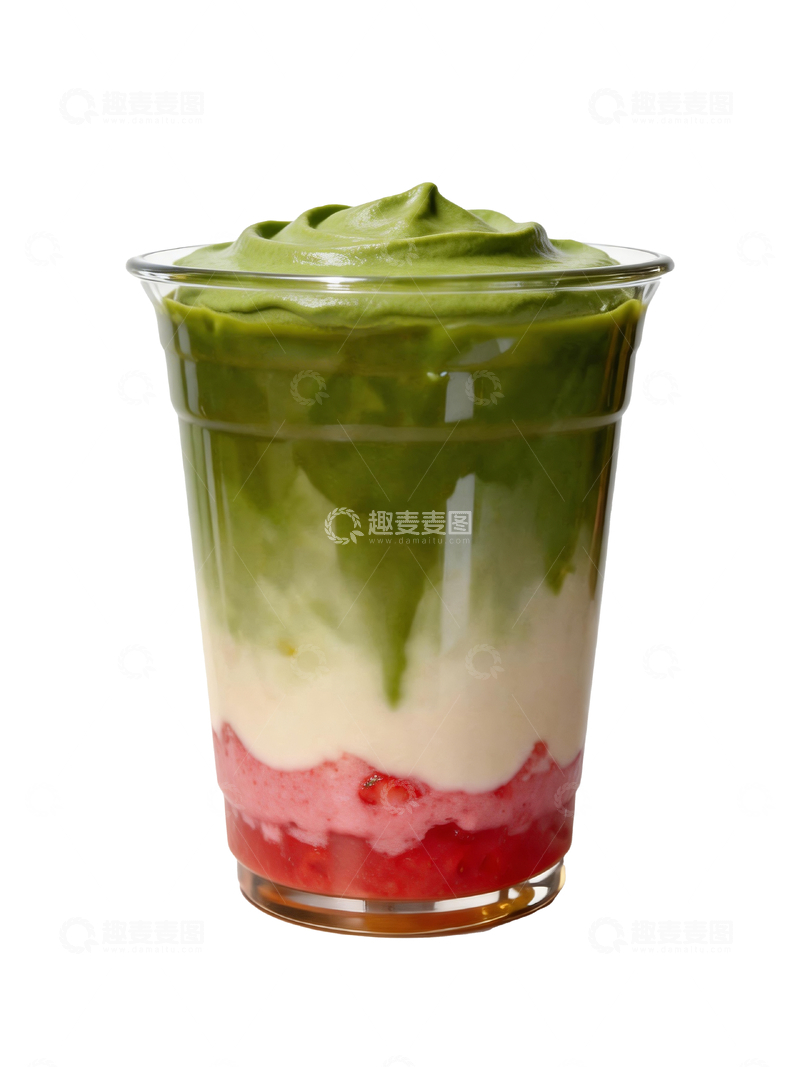 源文件下载【趣麦麦图】草莓抹茶牛乳1