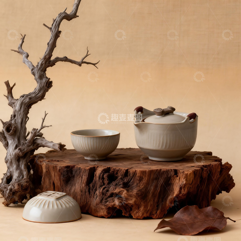 高清大图下载【趣麦麦图】东方侘寂风静物场景3