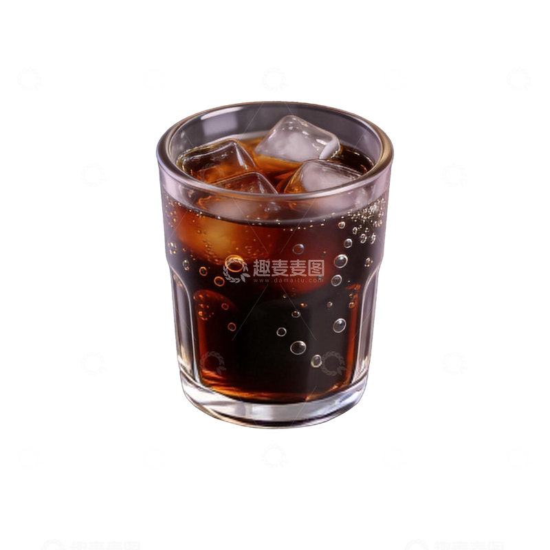 源文件下载【趣麦麦图】立体食物图标冰可乐1