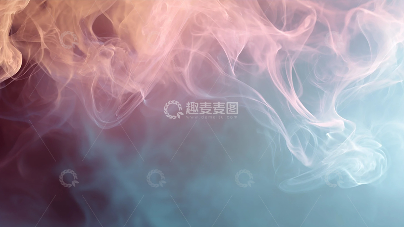 高清大图下载【趣麦麦图】梦幻色彩的缭绕烟雾