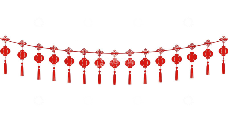 高清大图下载【趣麦麦图】灯笼流苏编织的节日梦