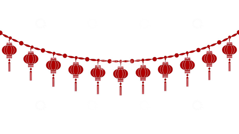 高清大图下载【趣麦麦图】红色灯笼流苏装饰艺术