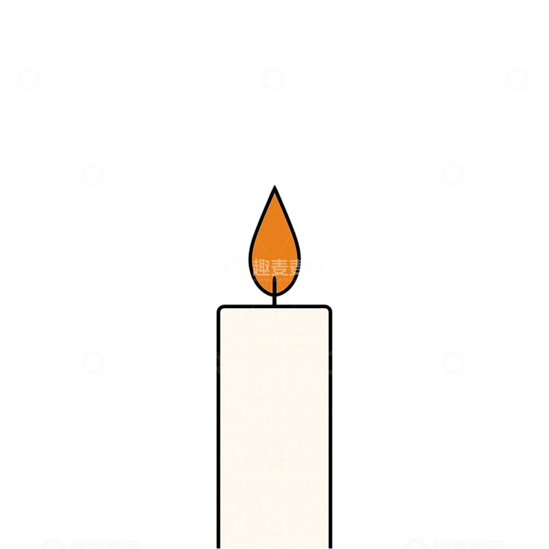 高清大图下载【趣麦麦图】暗夜中的孤独光芒蜡烛